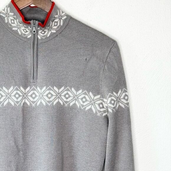 Meister Vintage Wool Blend Fair Isle Sweater / Quarter Zip - Women’s US XL - Picture 4 of 9